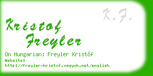 kristof freyler business card